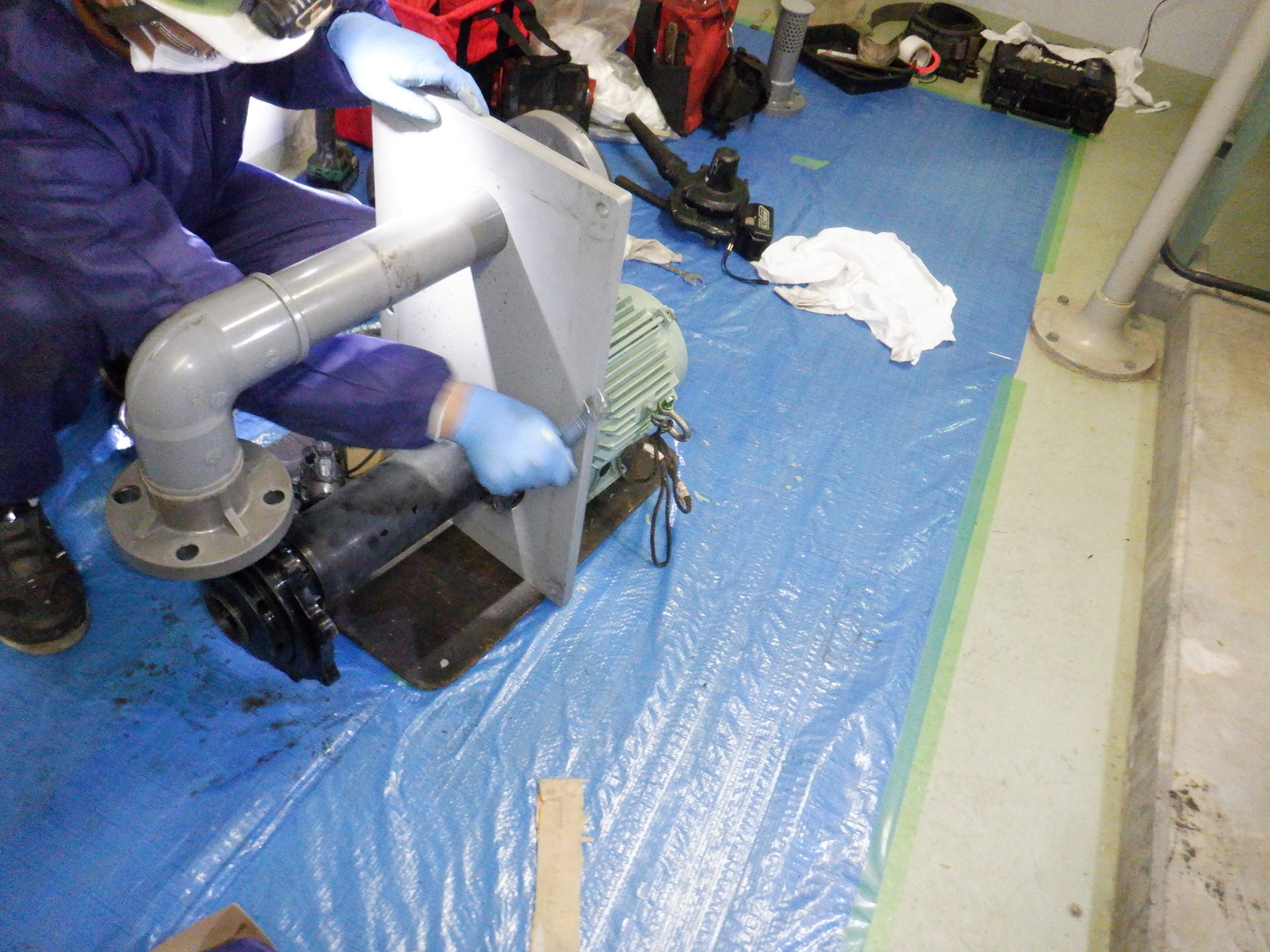 某衛生センター ポンプ部の分解整備